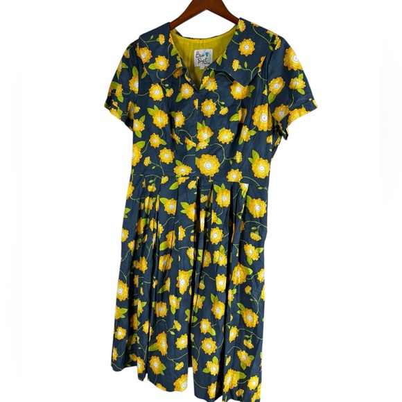 ModCloth Bea & Dot floral dress with wide collar XL - Picture 2 of 7